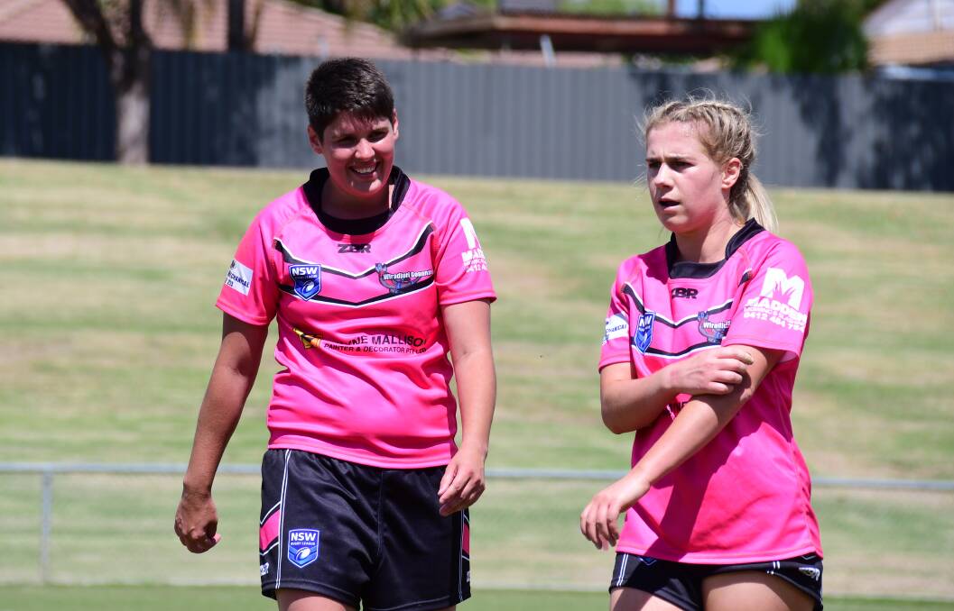 READY TO GO: Tori Canham (left) and Em Caton are the two Goannas players in the Western Rams squad. Picture: Amy McIntyre