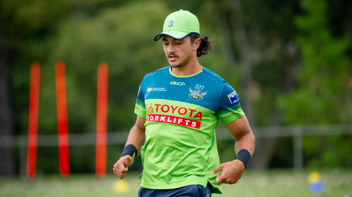 NOT YET: Canberra fans are keen to youngster Xavier Savage let loose in the NRL. Picture: Elesa Kurtz