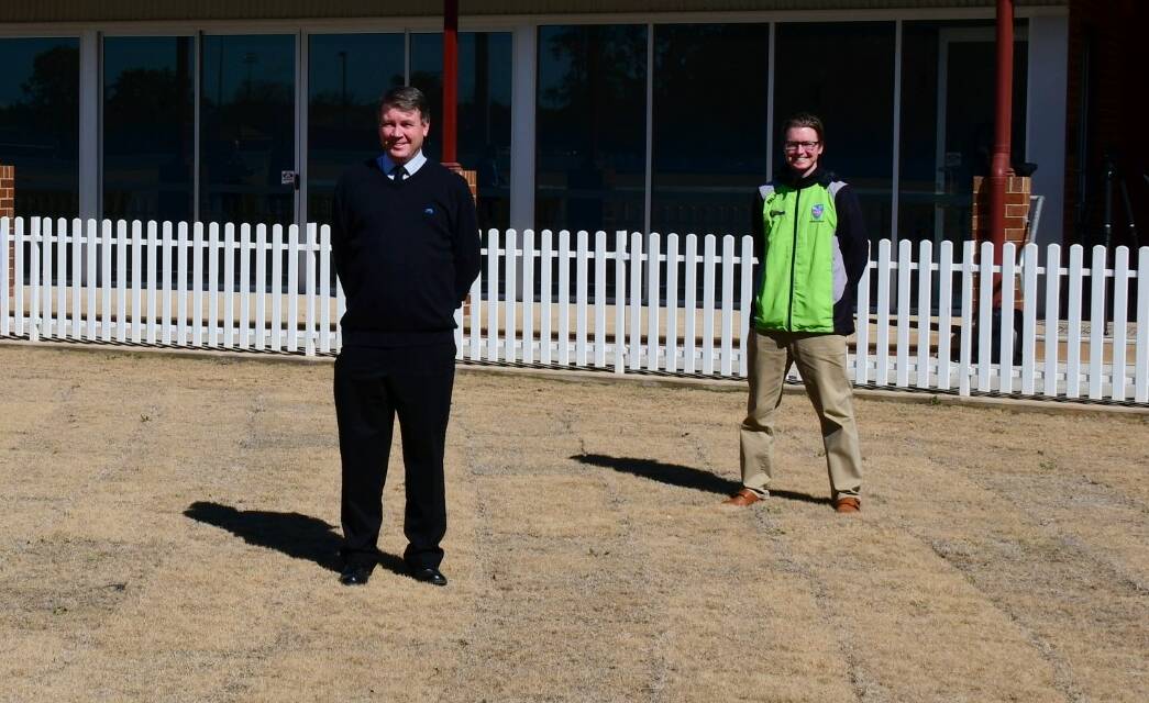 NOT YET: Jeff Shanks and Cricket NSW's Matt Ellis at the No. 1 unveiling in August. Photo: NICK GUTHRIE