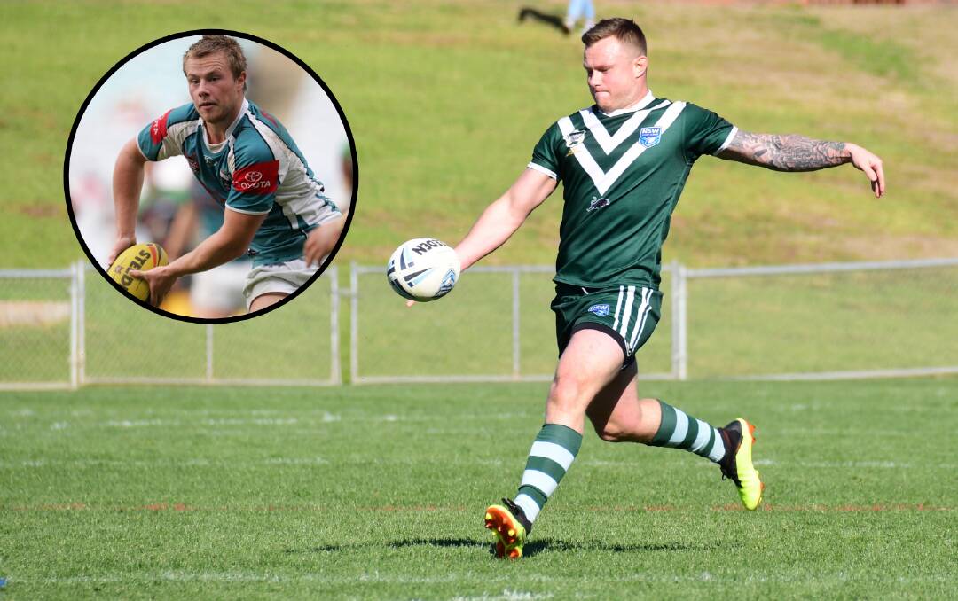 THEN AND NOW: Harry Siejka in action for the Western Rams in the Presidents Cup this year and (inset) during his days at the Penrith Panthers. Photo: AMY McINTYRE