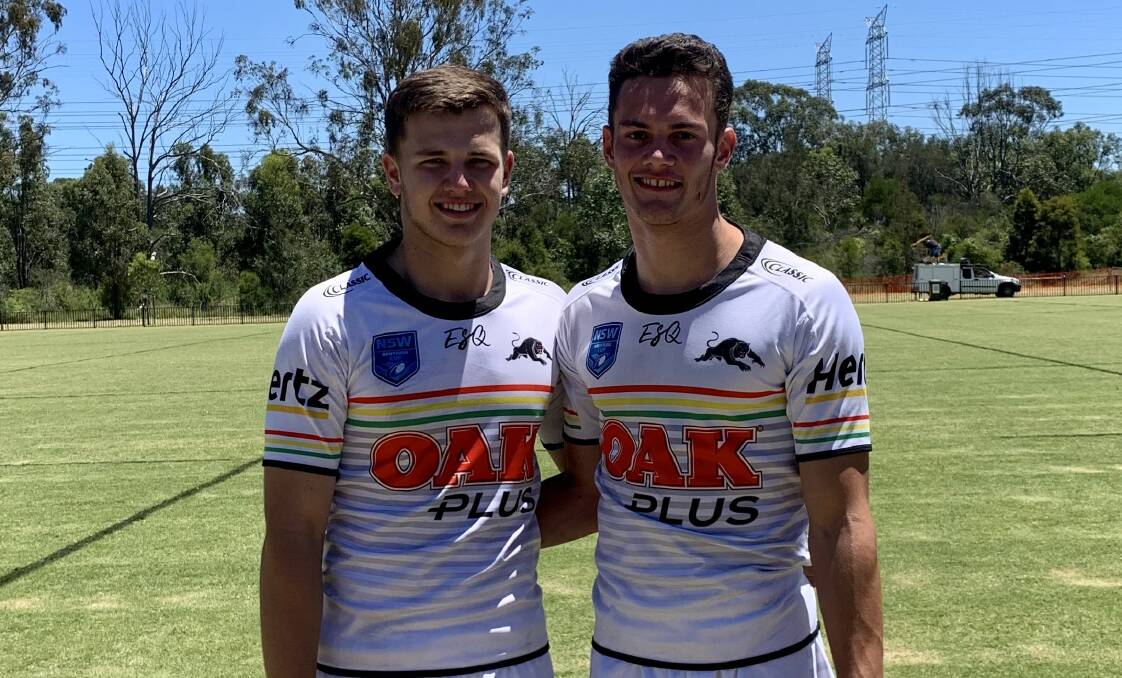READY TO GO: Aston Warwick (left) and Brandan Hamilton will step out for the Penrith Panthers this weekend.