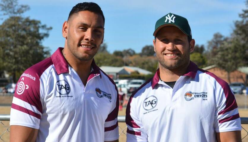 READY: Jesse Ramien (left), pictured at Wellington earlier in the year with Tyrone Roberts, is loving being back at Cronulla. Photo: TAYLOR JURD