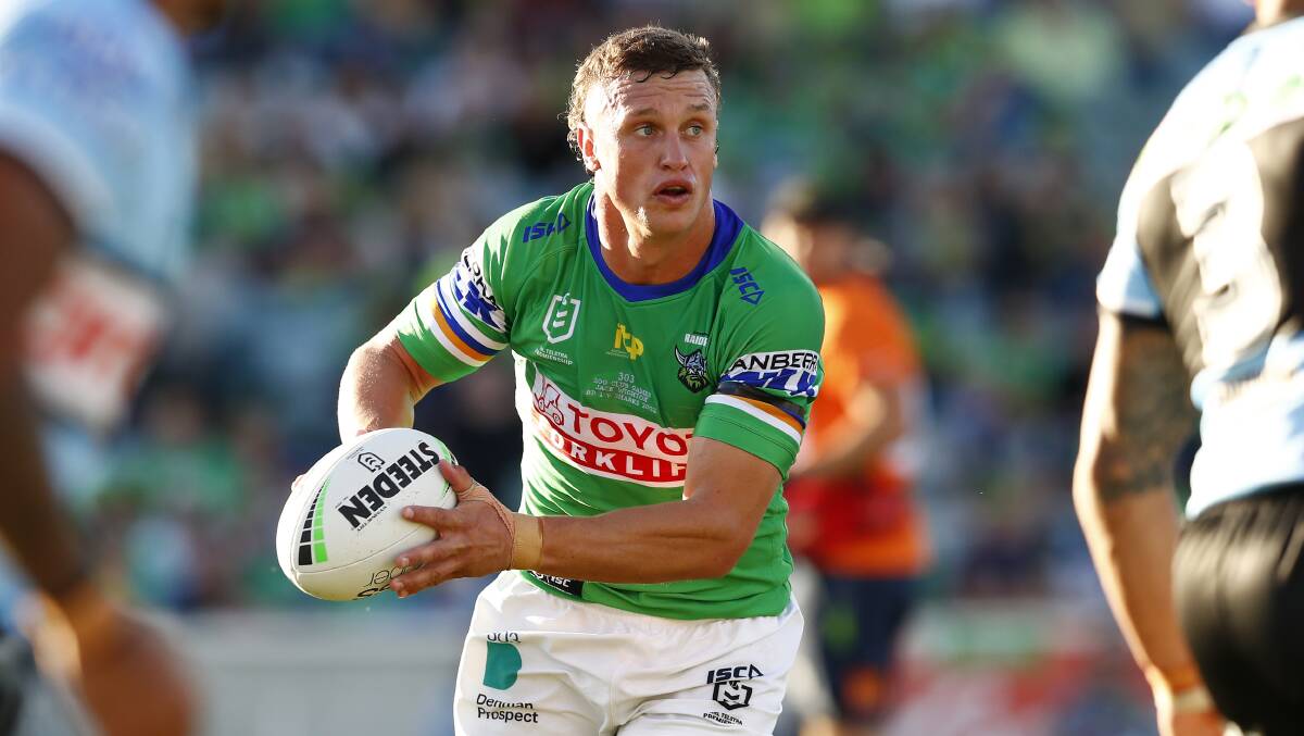 HE'S BACK: Jack Wighton will be a key player for the Raiders on Sunday. Picture: Keegan Carroll