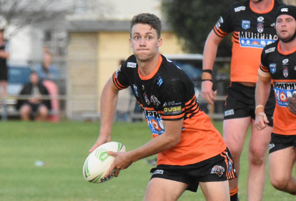 IMPACT: Jak Jeffrey has impressed for the Nyngan Tigers early in the season and scored a hat-trick at Parkes last time out. Photo: JENNY KINGHAM
