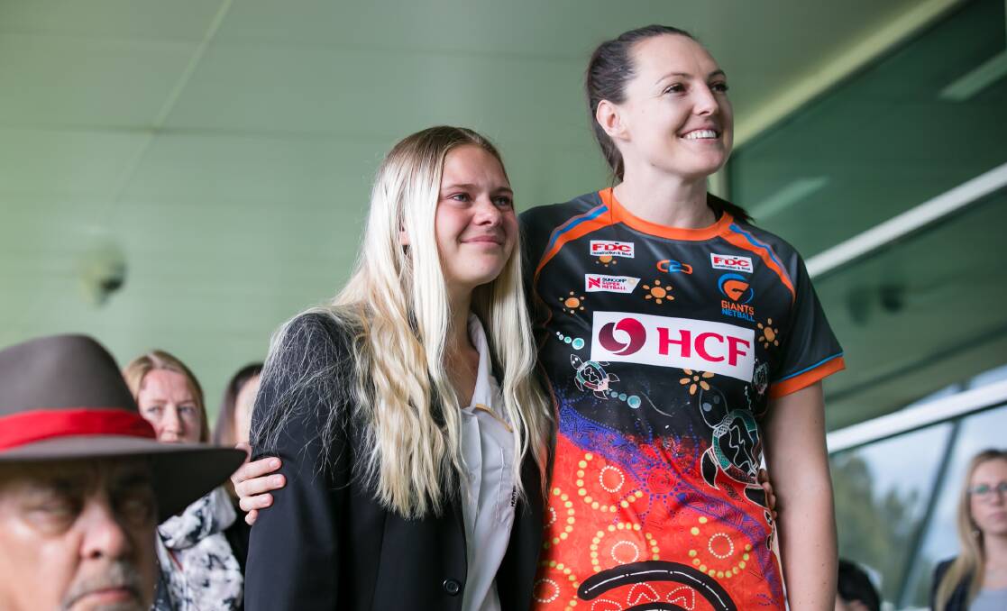 Krystal Dallinger has designed the Giants outfit for this weekend. Photos: NARELLE SPANGHER