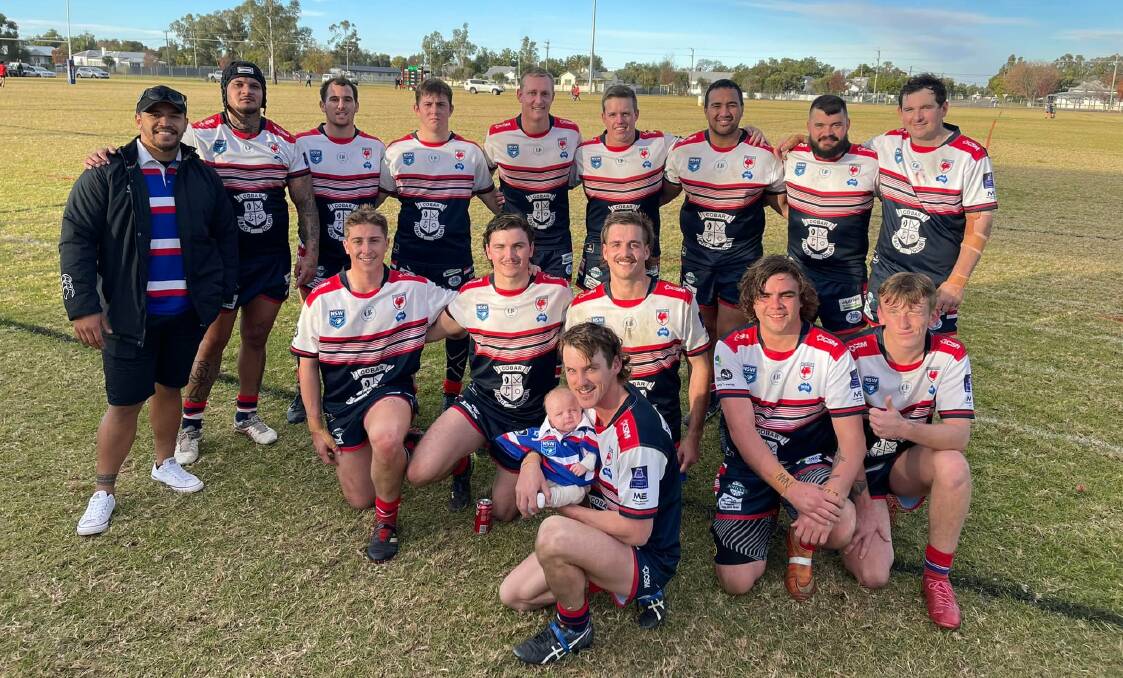 The Cobar Roosters scored a hard-fought win at Coonamble on Saturday to remain top of the standings. Picture: Cobar Roosters Rugby League Facebook