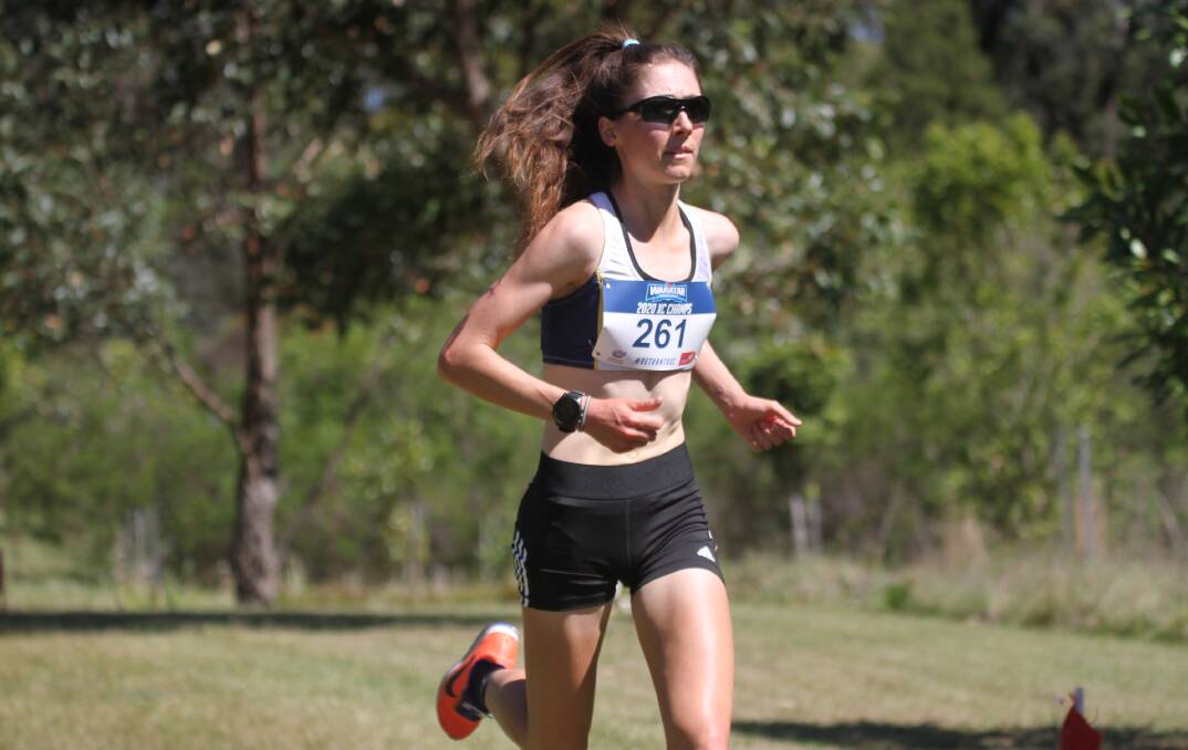 ON HER WAY: Paige Campbell in action during the weekend's win at the state country cross championships. Photo: ATHLETICS NSW