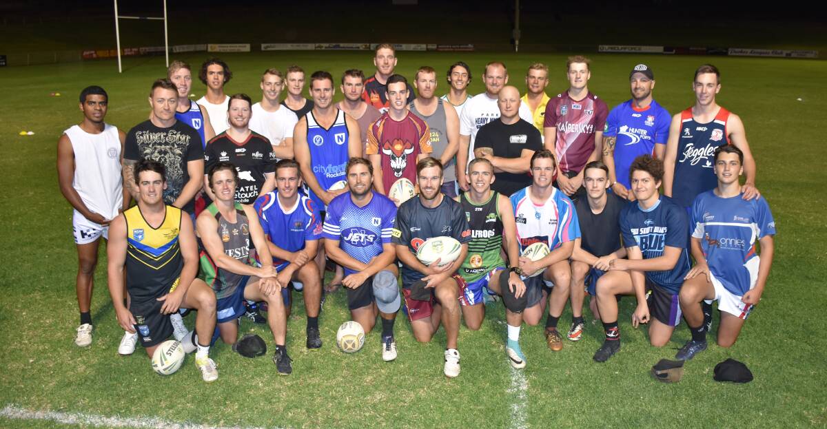 EFFORT: Alex Prout (front, centre) has been delighted by the numbers seen during Parkes' pre-season. Photo: CONTRIBUTED