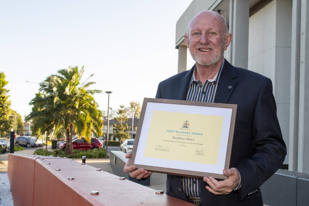As someone inspired by Tony McGrane, Geoff Mann (pictured) was honoured to receive an award named in his honour. Picture by Belinda Soole