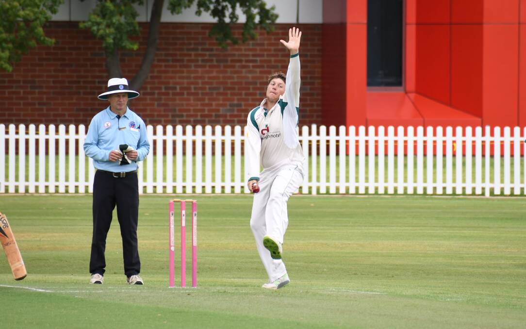 CHIPPING IN: Bailey Edmunds (pictured) provided valuable support to Stuart Naden on Saturday and bagged three late wickets. Photo: AMY McINTYRE