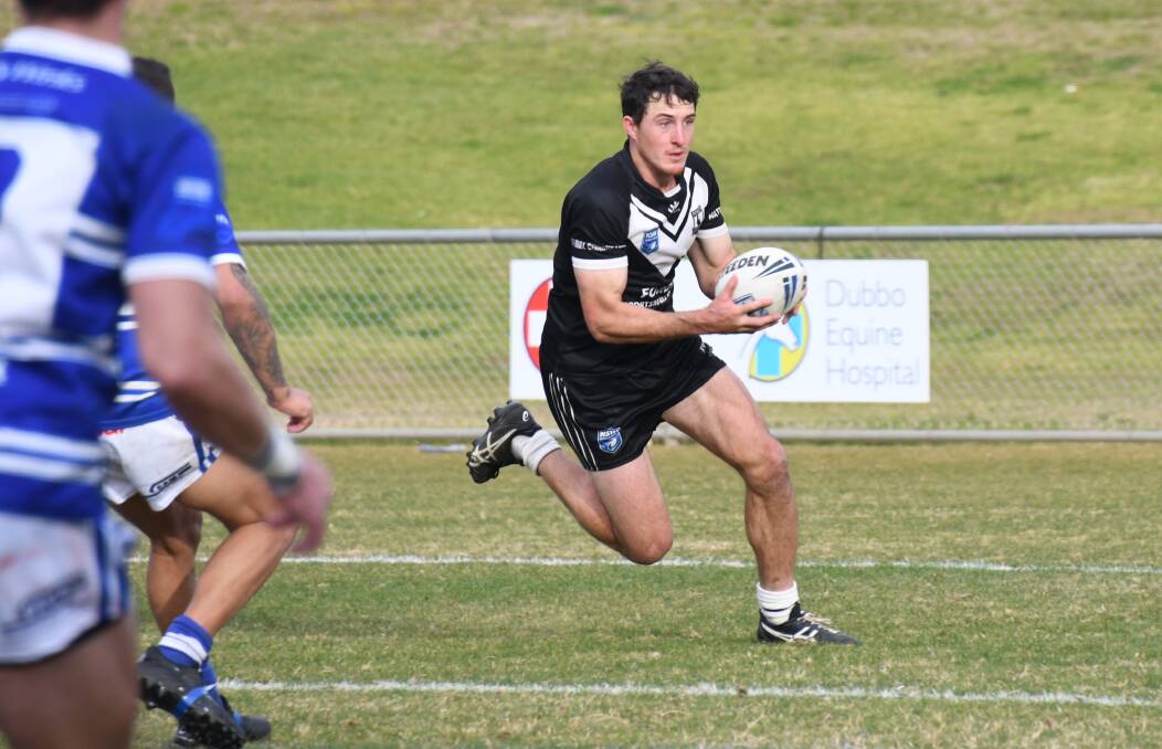 Mitch Andrews has overcome a back complaint and will again line up at fullback for the Forbes Magpies on Sunday. Picture: Amy McIntyre