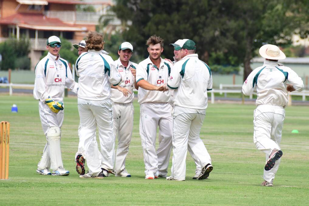TITLE: CYMS captain Ben Knaggs (centre) and his teammates will claim the premiership after finishing the regular season in top spot. Photo: AMY McINTYRE