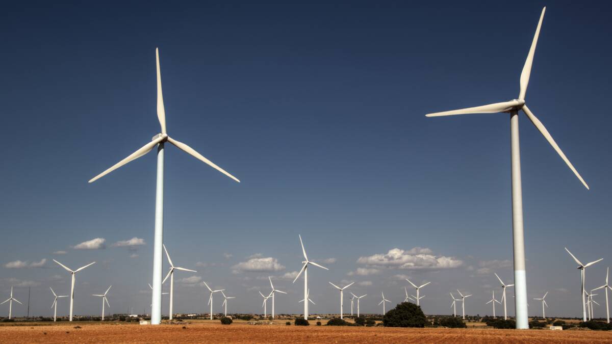 Picture of wind turbines. Picture is from Shutterstock