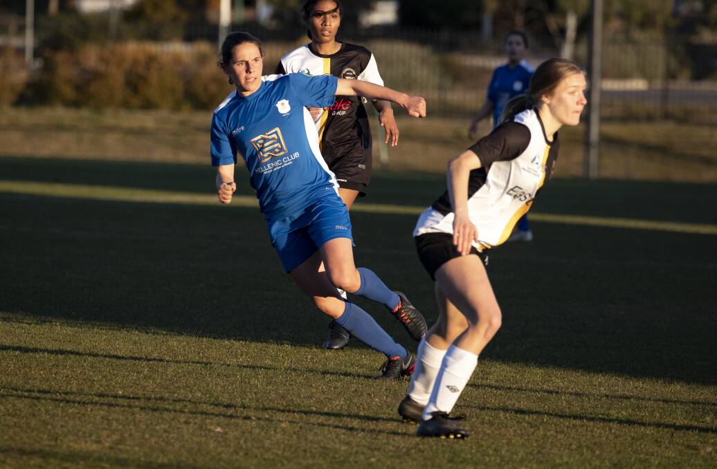 Former Canberra United player Nicole Begg is back playing for Olympic. Picture: Sitthixay Ditthavong
