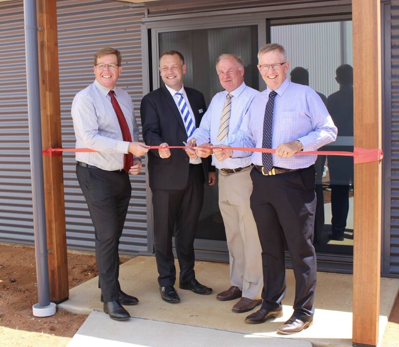 Troy Grant, Ben Shields, Terry Clark and Mark Coulton at the opening of the Dubbo City Regional Airport upgrades.