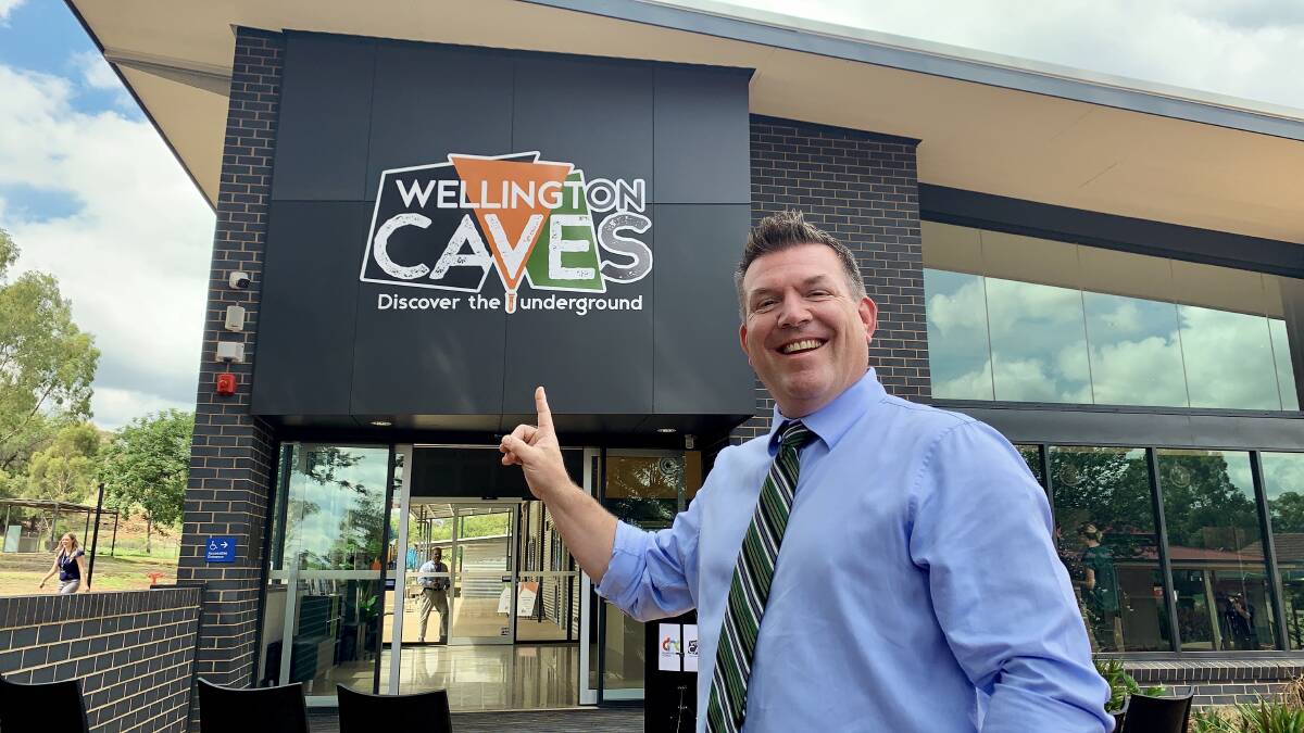 Member for the Dubbo electorate Dugald Saunders at the Wellington Caves Visitor Centre.