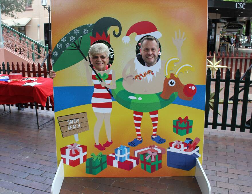 SMILE IT'S CHRISTMAS: Dubbo Regional Council deputy mayor Anne Jones and mayor Ben Shields at the launch of the city's festive season. 