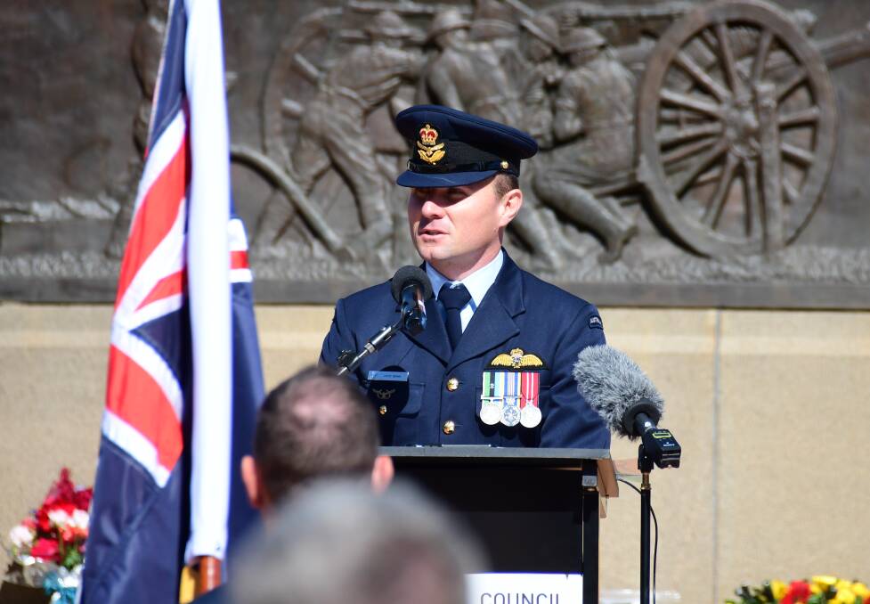 COMMEMORATION: Royal Australian Air Force Squadron Leader David Mann. Photo: AMY McINTYRE. 