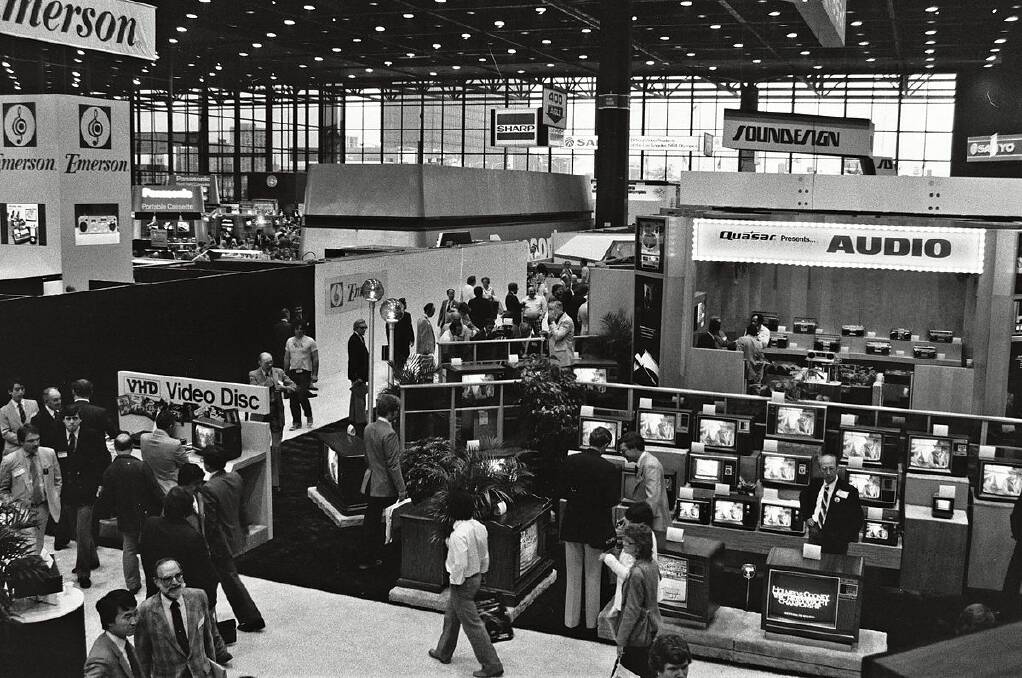 Things have come a long way since convention such as things as exhibtions like the Consumer Electronics Show (pictured) in Chicago1982.