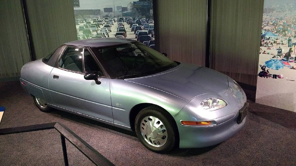 EV 1: GM was concerned what an electric car would do to the sales of spare parts and officially recalled all EV1 vehicles in 2003 and destroyed them. As a result of the forced repossession and destruction of the majority of EV1s, an intact and working EV1 is one of the rarest cars from the 1990s.