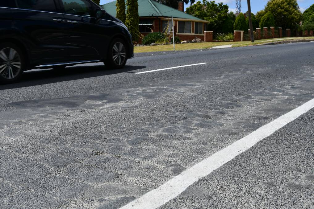 Bathurst roads have been patched, but the quality of the surface remains poor. 