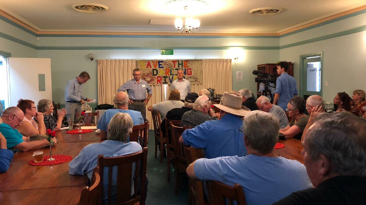 POSITIVE: A public meeting held last Thursday at Menindee Maidens Hotel.