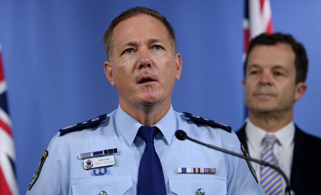 Still waiting: Police Commissioner Mick Fuller says an announcement on the re-engineering of regional Local Area Commands is due soon. Photo: AAP IMAGE/ DAN HIMBRECHTS