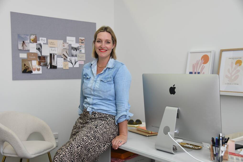 Branding consultant Emma Barrett at her Dubbo office within the Creativer co-working hub she co-founded. Picture: AMY MCINTYRE