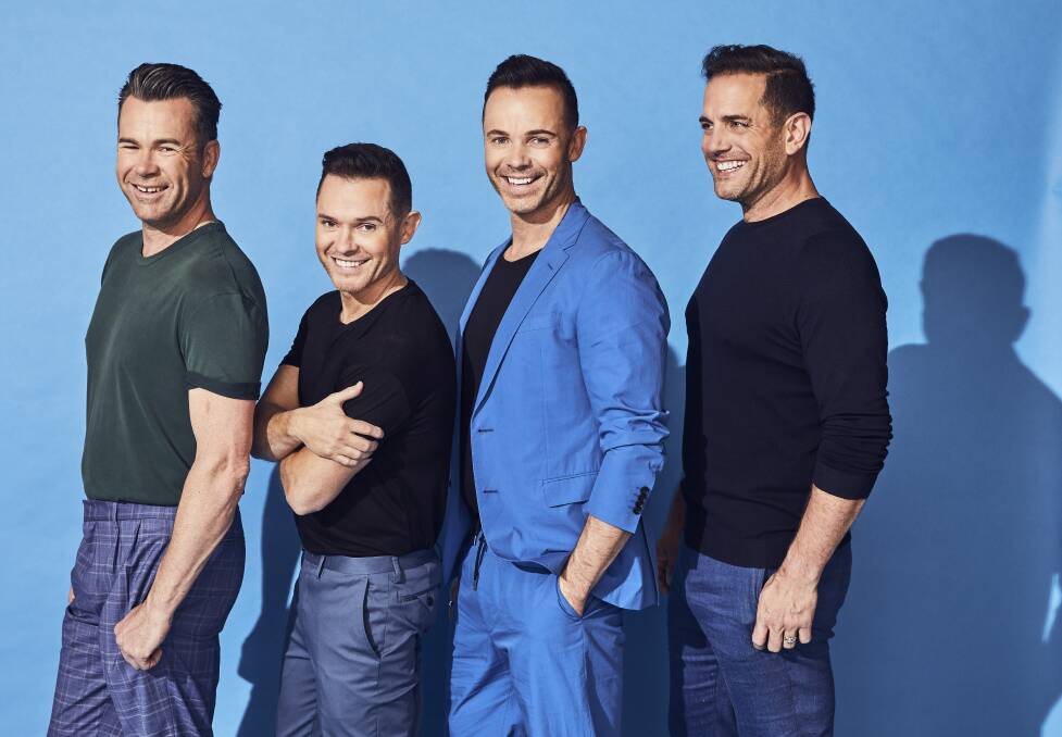 New shows: Human Nature's Phil Burton, Mike Tierney, Andrew Tierney and Toby Allen are set to return to Dubbo in May 2022. Photo contributed.