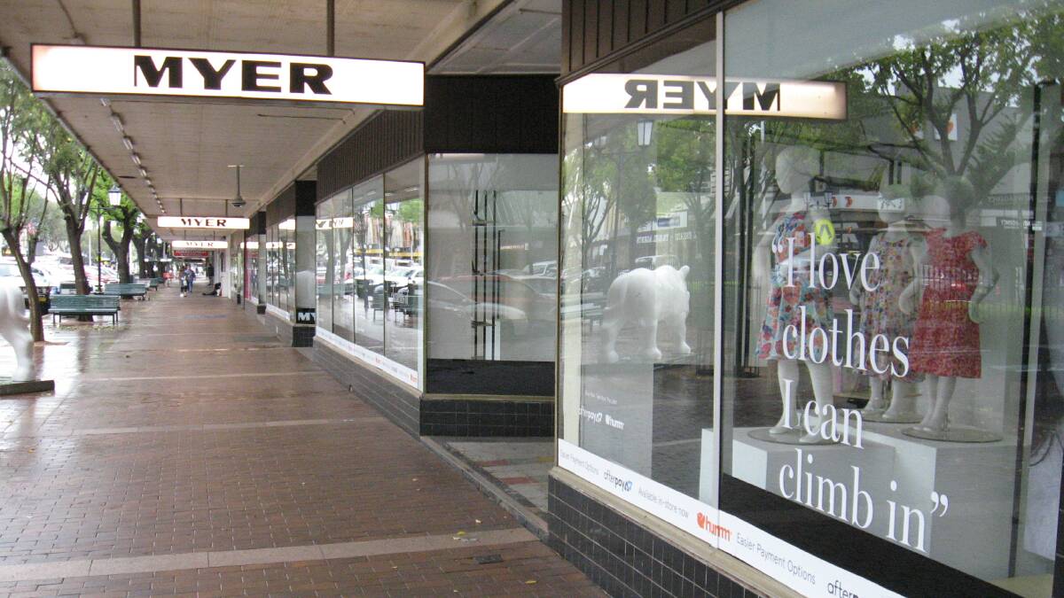 The doors at Myer's Dubbo store will remain closed until at least May 11. 