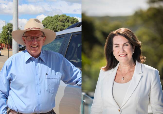 At odds: Parkes MP Mark Coulton (left) has defended the scaling down of the JobKeeper payment, after criticism from Labor Senator Deborah O'Neill. 