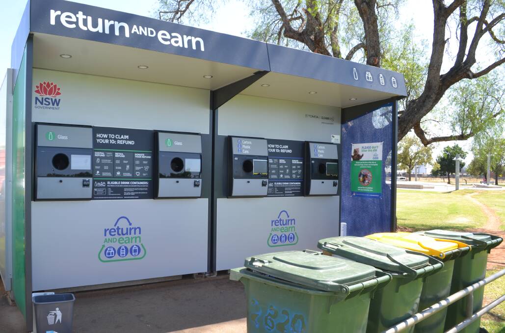 One of three Return and Earn reverse vending machines located within the city of Dubbo. File photo.