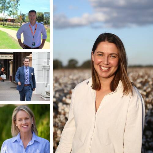 2019 Jobs for NSW Regional Pitchfest Orana heat judges (clockwise from right) Jemima Aldridge (photo: Clancy Job Photography), Fiona Nash (photo contributed), Mathew Dickerson and Steve Hinks (photo contributed). 