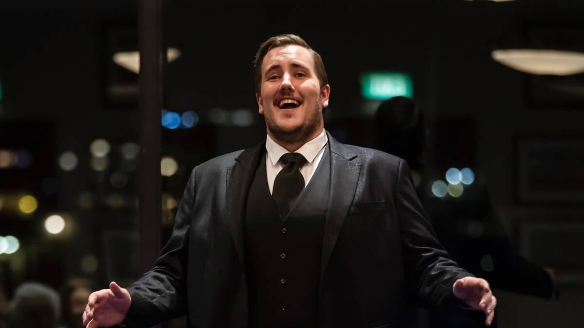 A love of opera: Tenor Nathan Bryon performs in the Melba Meet the Artists concert in 2021. The singer is a 2021 Joan Sutherland and Richard Bonynge Bel Canto Award winner. Picture: ANNA KUCERA