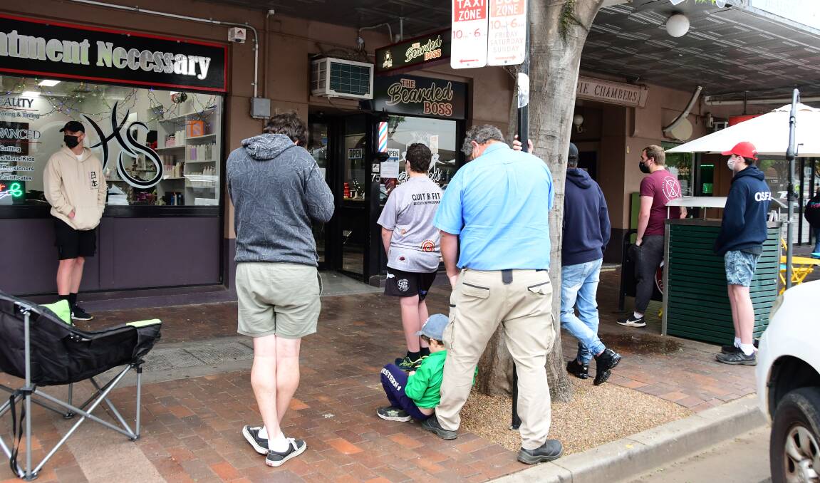 The barber's was a first stop after lockdown lifted for some. Photo: BELINDA SOOLE