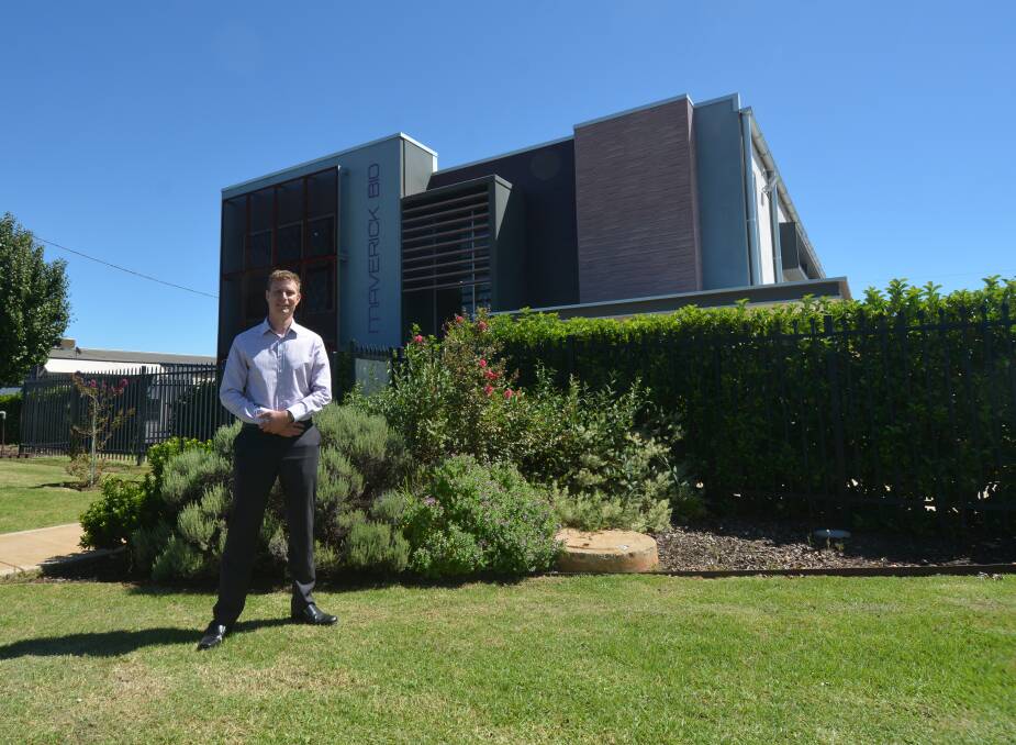 Growth: Maverick Biomaterials CEO Ben Rogers outside the company's Dubbo facilities, set to expand after it gained a $1.158 million grant. Photo: FAYE WHEELER