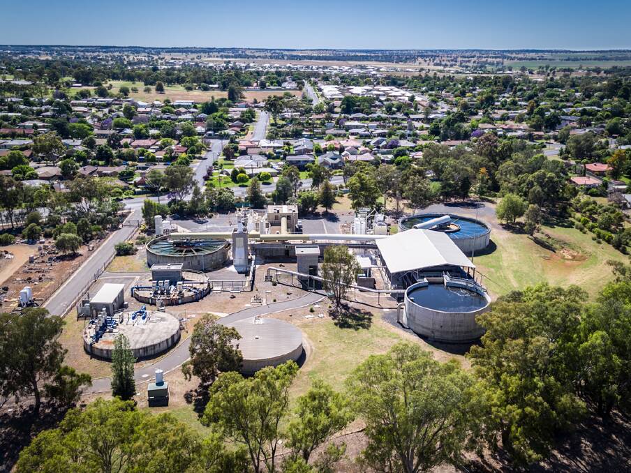Infrastructure: An aerial shot of the John Gilbert Water Treatment Plant, which supplies the city of Dubbo. Photo contributed.