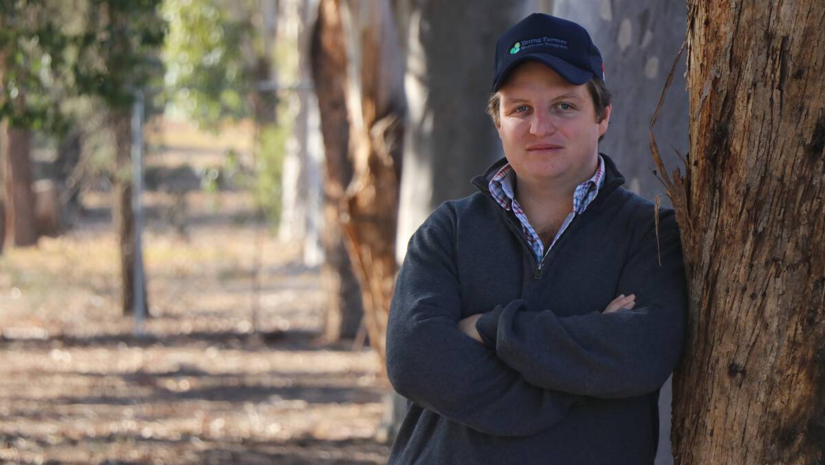 Keen: Tim Flynn will step up to help lead the Young Farmer Business Program, appointed to the coordinator position based at Dubbo. Photo contributed.