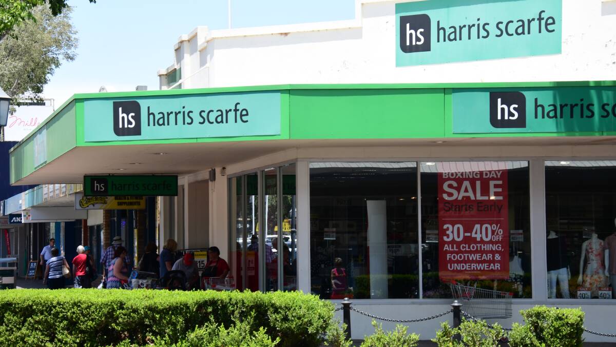Going: Dubbo's Harris Scarfe store is one of eight in NSW that will close in the next four weeks. Photo: AMY MCINTYRE