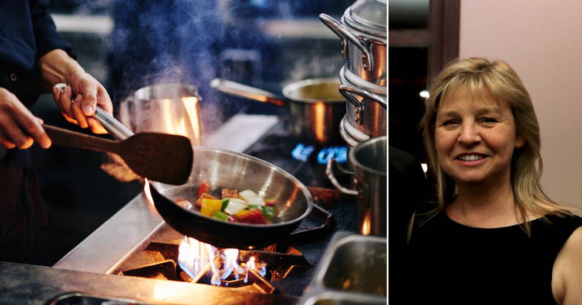 (Left) A chef at work. Photo: Shutterstock. (Right) AHA NSW Orana delegate Joanne Blair. Photo: The Milestone Hotel/ Facebook