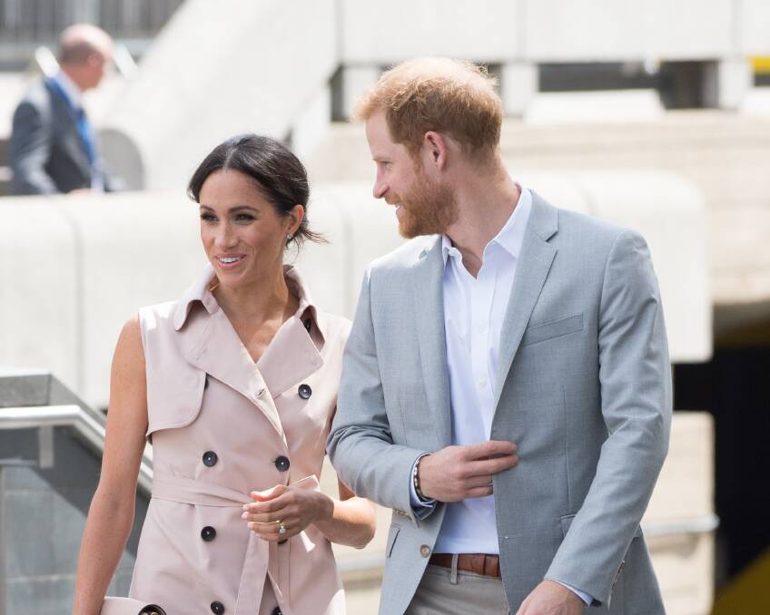 The Duke and Duchess (Meghan and Harry) of Sussex visit the Nelson Mandela Centenary Exhibition at the Southbank Centre in London on July 17, 2018. Photo: AAP.