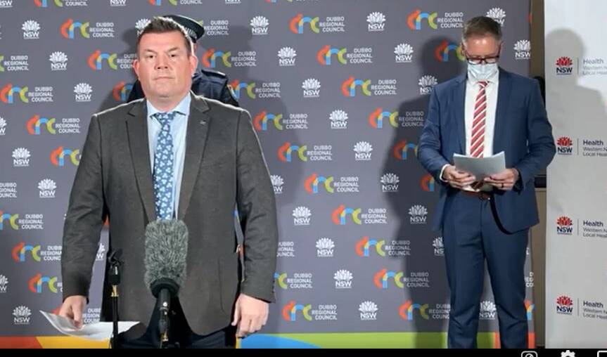 Dubbo MP Dugald Saunders made the request at the daily briefing on Wednesday. Image: Dugald Saunders livestream via Facebook
