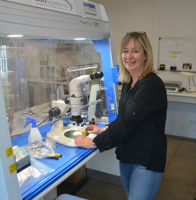 Building up: EnviroScience Solutions managing director Juliet Duffy in the lab at Dubbo, which will remain her business's head office. Photo: FAYE WHEELER