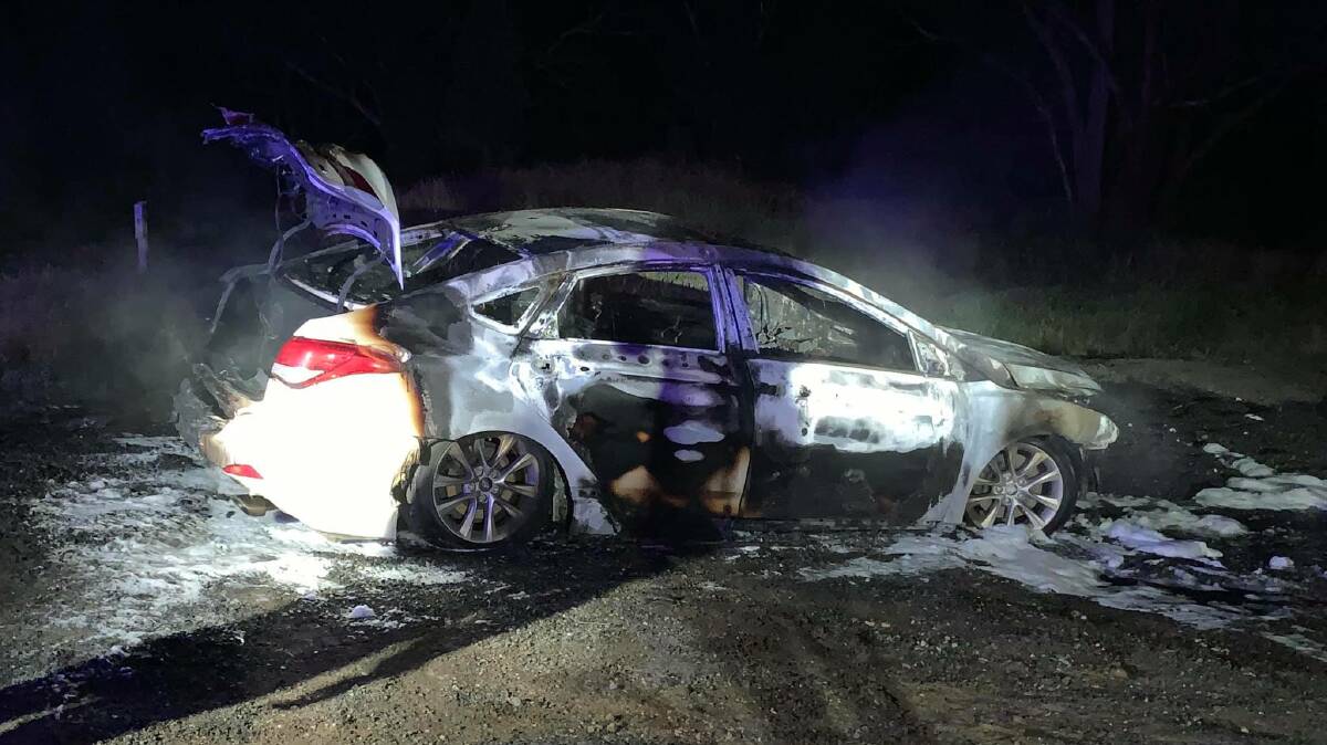 The Boothenba Rural Fire Brigade was called to a car fire on Old Mendooran Road. Photo: Boothenba Rural Fire Brigade/ Facebook