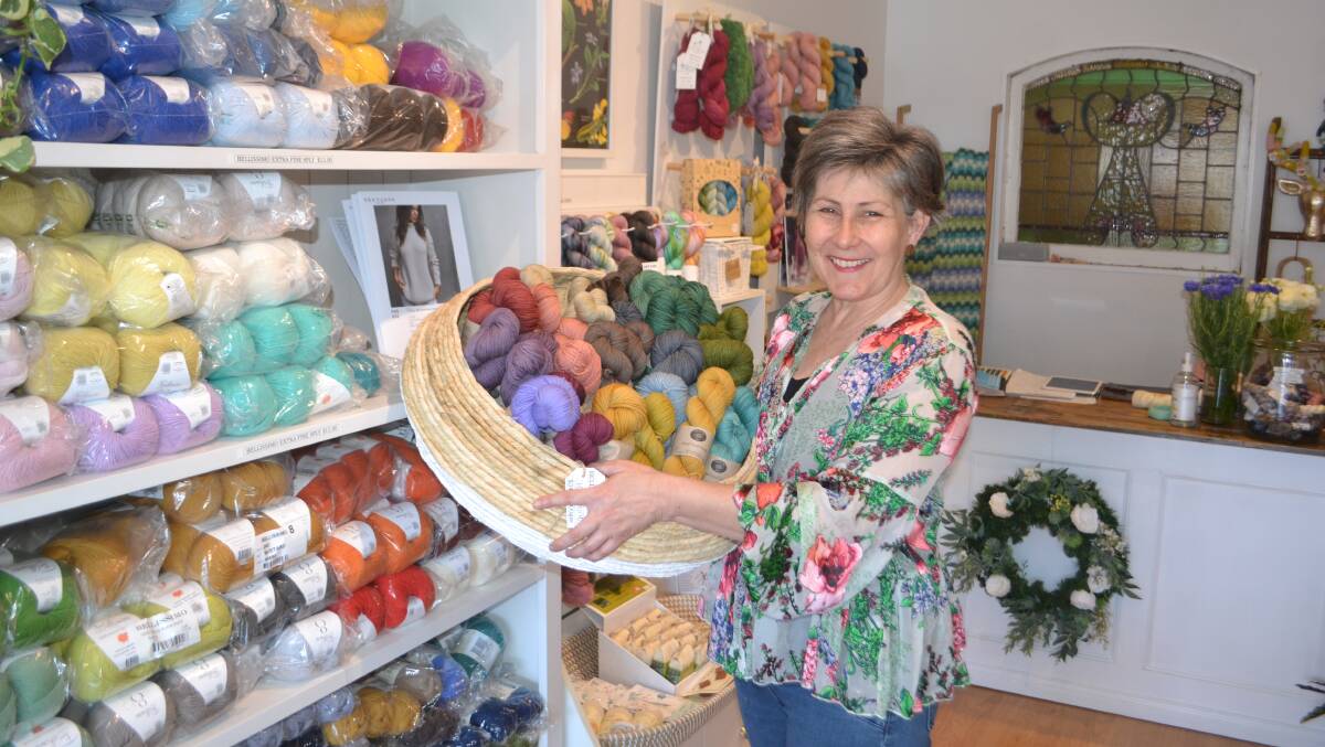 Craft mecca: Yummy Yarn and co owner Robyn Hicks has welcomed an influx of Sydney people on "regional yarn tours". Photo: FAYE WHEELER