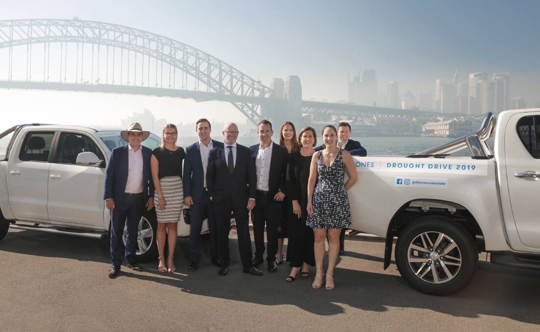 Harbour to paddocks: Sydney real estate team DiJONES has organised a drought drive to visit Dubbo and Orana region towns. Photo contributed.