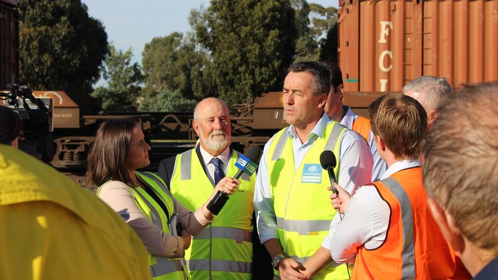 BUILDING BRIDGES: Mr Chester announcing a $1.3 million project to replace bridges as part of the future Inland Rail route. Photo: Contributed.