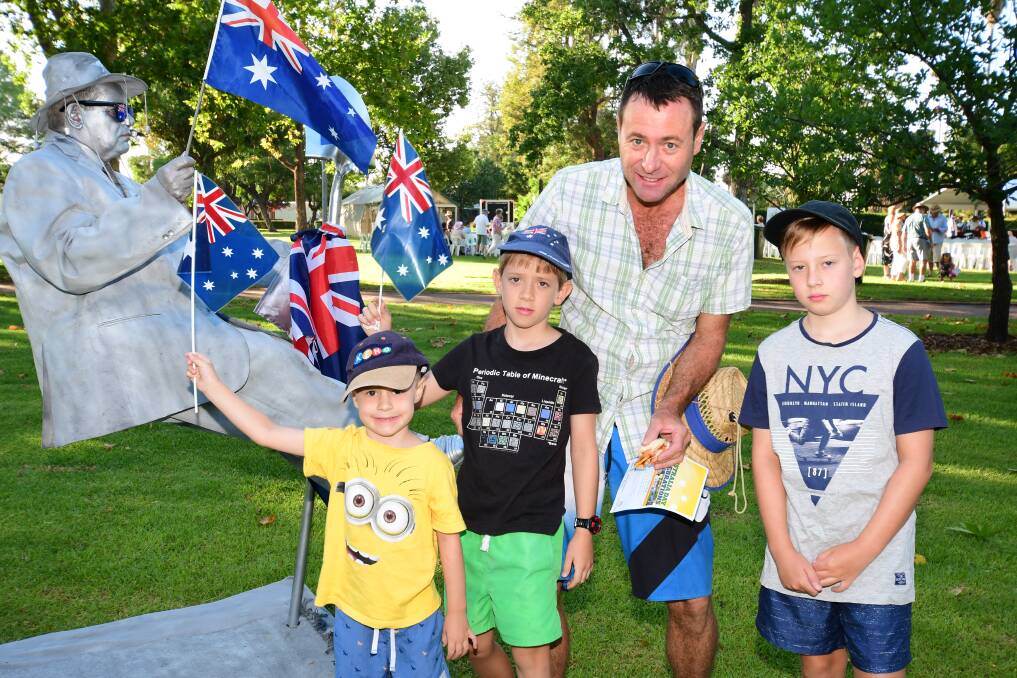 Abram, Sam, Daniel and Jimmy Spencer get into the spirit of Australia Day 2018.