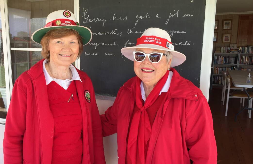 Muller Park Tennis and Croquet Club president Patricia Shanks and long-time croquet player Del Heywood. Photo: FAYE WHEELER