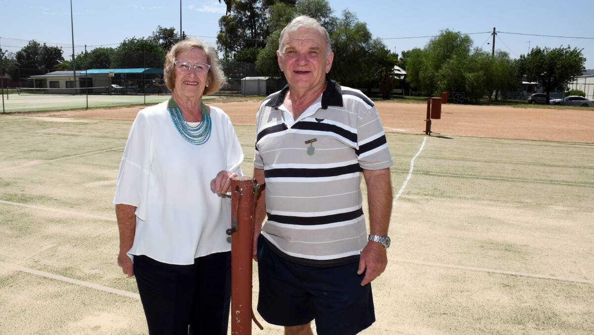 New path: Muller Park Tennis Club president Jenny Brown and vice president Ken Bailey at the courts that will be home to croquet and tennis in the future. Photo: BELINDA SOOLE